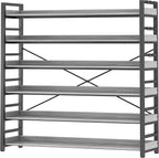 HCHQHS Bookshelf, Adjustable Industrial Bookcase, Vertical Tall Book Shelf by HCHQHS