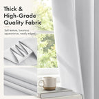 MIULEE 4-Panel Blackout Kitchen Window Curtain Panels 40"x45" Greyish White | - Image 6