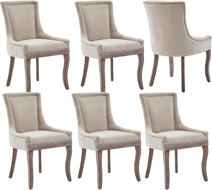 Modern Dining Chairs Set of 6, High Back Dining Chairs Side Chairs by MZDOO