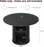 GarveeHome 47'' Round Dining Table - Image 2