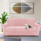 ZNSAYOTX Oversized Velvet Couch Cover 4 Piece Stretch Sofa Covers - Image 2