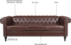 GDFStudio 84" Chesterfield Tufted Sofa Couch - Image 3