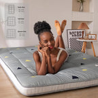 MAXYOYO Grey Triangle Futon Mattress, Padded Japanese Floor Mattress Quilted - Image 6