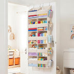 2 Pack Over the Door Organizer 5 Tiers, Extra Large Behind Door Storage of 10 - Image 6