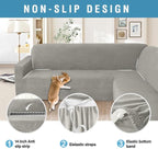 HDCAXKJ Corner Sectional Couch Covers Velvet Stretch L Shape Sofa Cover Soft - Image 5