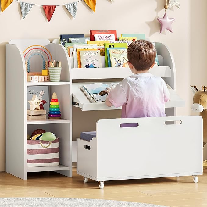 ONBRILL Kids Bookshelf and Toy Storage Organizer by ONBRILL