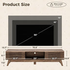 AODK 70.8" TV Stand for 55"/65"/75" TVs, Mid-Century Modern Fluted - Image 3