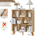 LEYAOYAO 8 Cube Bookshelf, 3 Tier Bookcase - Image 2