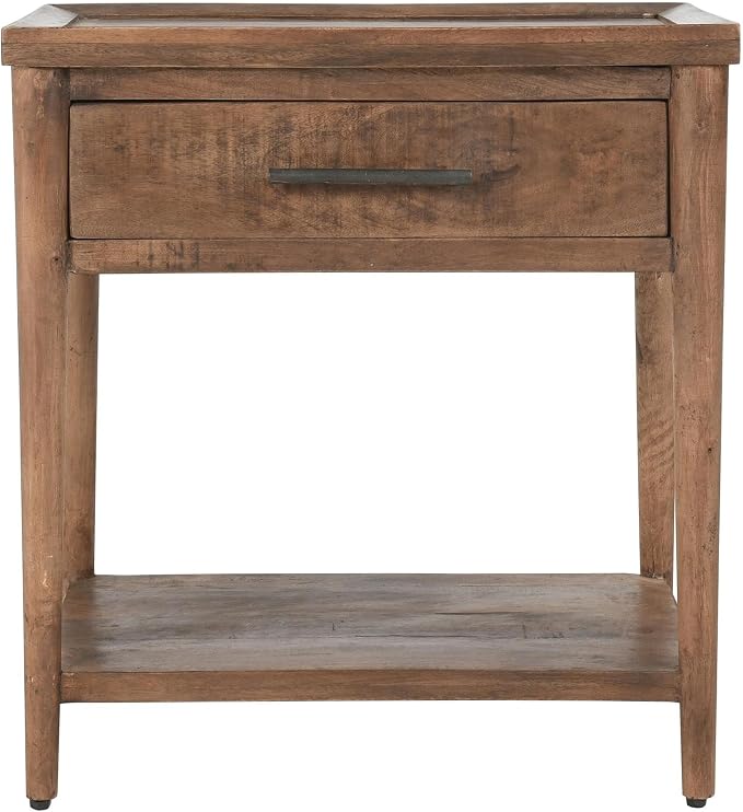 Kosas Home Ciaria Transitional Mango Wood End Table in Medium Brown by Kosas+Home