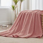 BEDELITE Ribbed Fleece Throw Blanket - Image 2