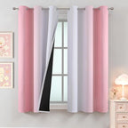 Pink and Greyish White Ombre Blackout Curtains by ESTELARTEXTILER