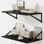 Fun Memories Floating Shelves for Wall, 12 Inch Deep Floating Shelves Set of 2 by FunMemories