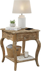 Austerity Rustic Solid Wood End Table by AlaterreFurniture