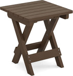 LUE BONA Small Outdoor Folding Side Table, HDPS Outside End Table - Image 7