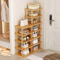 Bamboo Shoe Rack 12 Tier- Vertical Shoe Rack by SANHE