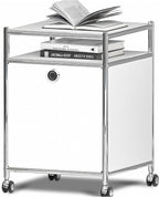 Matte Storage Cart with Flap Door, Large Capacity Storage Cart with Detachable by SIMPLINK