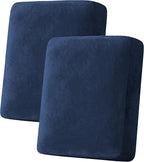 H.VERSAILTEX Velvet Stretch Couch Cushion Cover Plush Cushion Slipcover by HVERSAILTEX