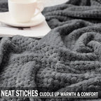 Exclusivo Mezcla Soft Waffle Fleece Bed Blanket King Size, Cozy Flannel - Image 6