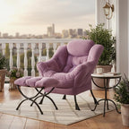 Tiita Lazy Chair with Ottoman, Comfy Leisure Sofa Armchair with Ottoman - Image 3