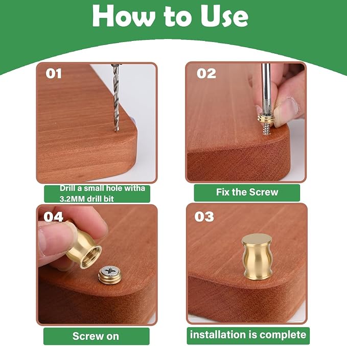 4 PCS Brass Cutting Board Feet - Image 4