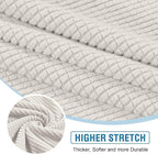 H.VERSAILTEX Sectional Couch Covers 3 Pieces Sofa Seat Cushion Covers L Shape - Image 4