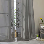 Grey Sheer Curtains 84 Inches Long 2 Panels, Soft Airy Light Filtering Curtains - Image 9