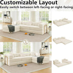 HANXIN 108" Modular Sectional Sofa, Futon Convertible Sofa Bed, Oversized - Image 4