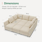 HONBAY Modular Sectional Sleeper Sofa - Image 2