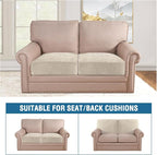 H.VERSAILTEX Velvet Stretch Couch Cushion Cover Plush Cushion Slipcover - Image 3