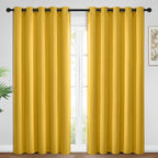 Yakamok Room Darkening Curtains 62x96 inch Long Mustard Yellow-Living Room | 2 by Yakamok