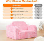MeMoreCool Glowing Unicorn Kids Chair, 2-in-1 Glow in the Dark Kids Couch Fold - Image 6