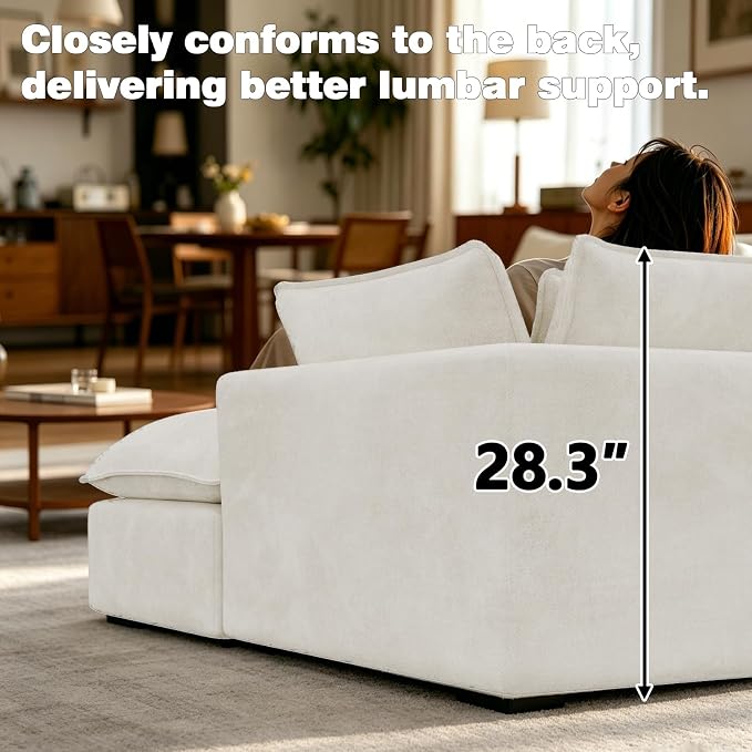 Boneless Couch Sectional Cloud Couch 102.3'' Oversized Modular Sectional Sofa - Image 4