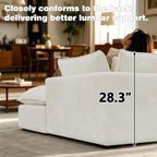 Boneless Loveseat Couch Sectional Cloud Couch Oversized Modular Sectional Sofa - Image 4