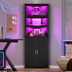 TEENFON Corner Cabinet, Tall Corner Hutch - Image 5