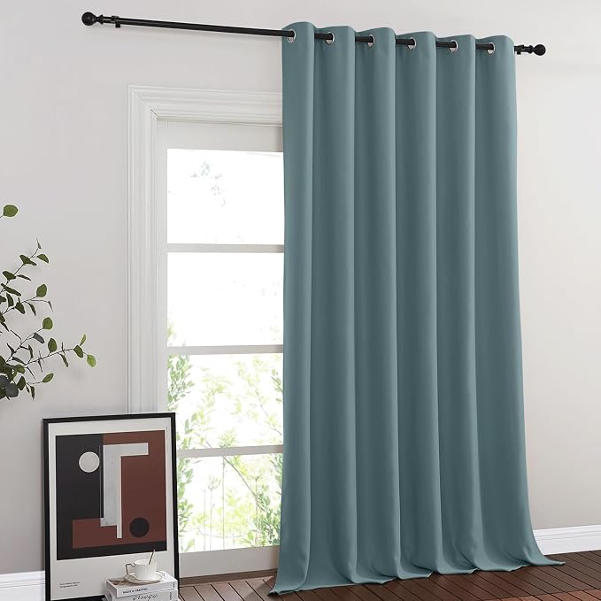 NICETOWN Room Divider Curtain 132 Inches Long, Wide Blackout Sliding Door by NICETOWN