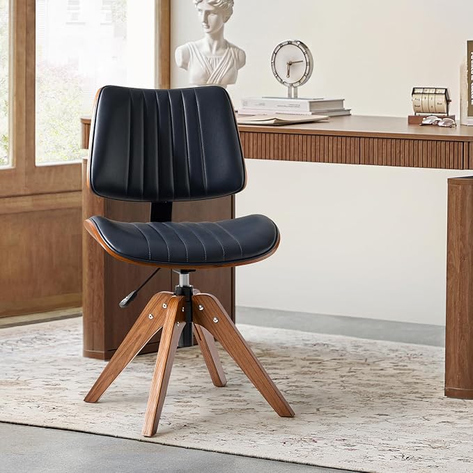 HULALA HOME Faux Leather Home Office Chair - Image 6