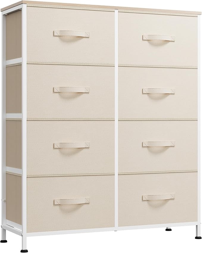 WLIVE Fabric Dresser for Bedroom, Tall Dresser by WLIVE