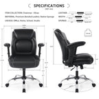 Ergonomic Heavy Duty Mid-Back Padded Bonded Leather Padded - Image 3