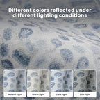 8x10 Washable Area Rugs for Living Room, Dining Room- White Blue | Ultra Soft - Image 8