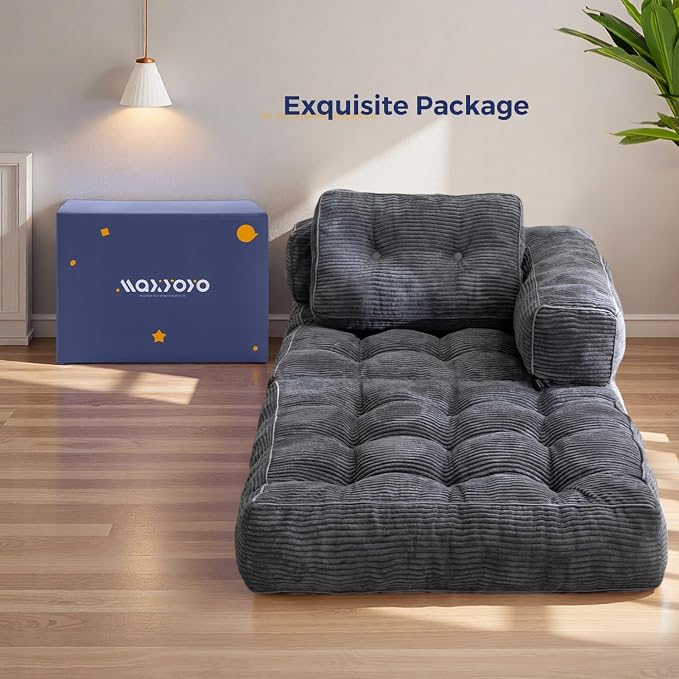 MAXYOYO Folding Sofa Bed, L-Shaped Convertible Sofa Bed - Image 5