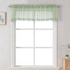 Chyhomenyc Sheer Valances for Windows 2 Pack, Small Window Curtains for Living by Chyhomenyc