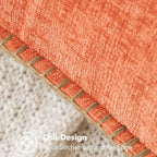 MIULEE Decorative Couch Throw Pillow Covers 20x20 Inch Coral Red 2 Pack | - Image 2
