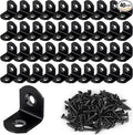 40 Pcs L Bracket Stainless Steel Corner Brace Sets, 90 Degree Right Angle by Romeda