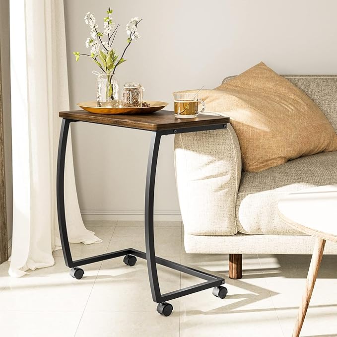 SRIWATANA Side Table, C-Shaped End Table - Image 2