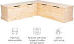 Linon Harris Unfinished Wood Backless Nook - Image 22