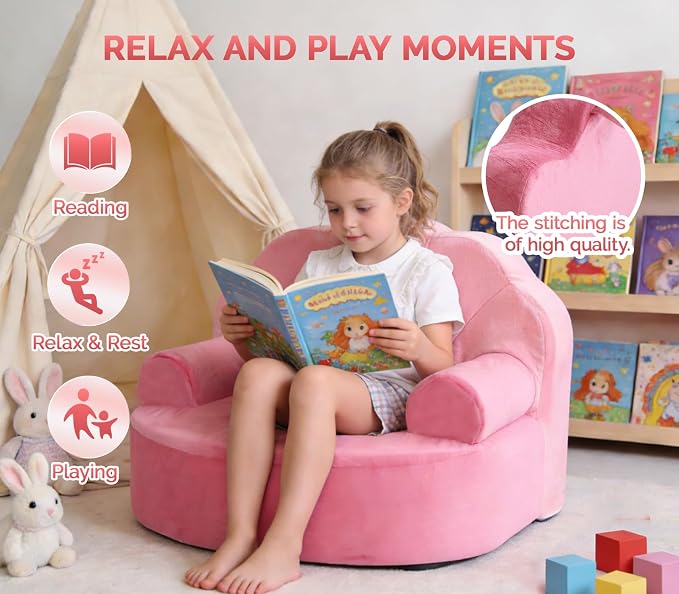 Snuggly Toddler Chair, Soft Kids Sofa - Image 6