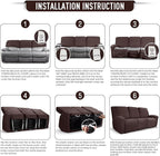 TAOCOCO Recliner Sofa Covers 8-Pieces Stretch Large Couch Covers - Image 6