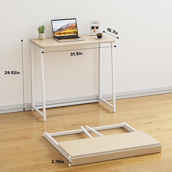 WOHOMO Folding Desk, Small Foldable Desk 31.5" - Image 2