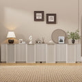 Brafab Buffet Cabinet, Wood Fluted Credenza by Brafab