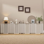 Brafab Buffet Cabinet, Wood Fluted Credenza by Brafab